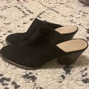 Old Navy suede black mules